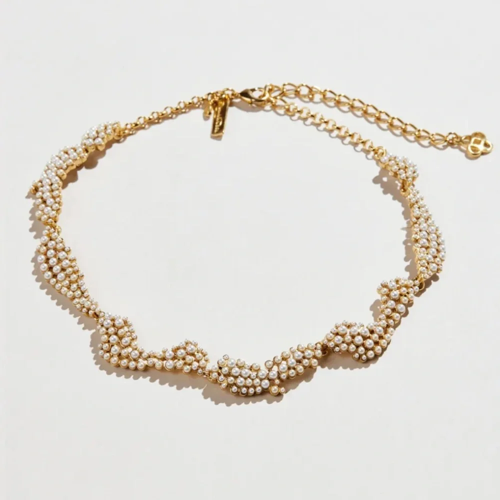 Oscar de la Renta Torn Paper Necklace